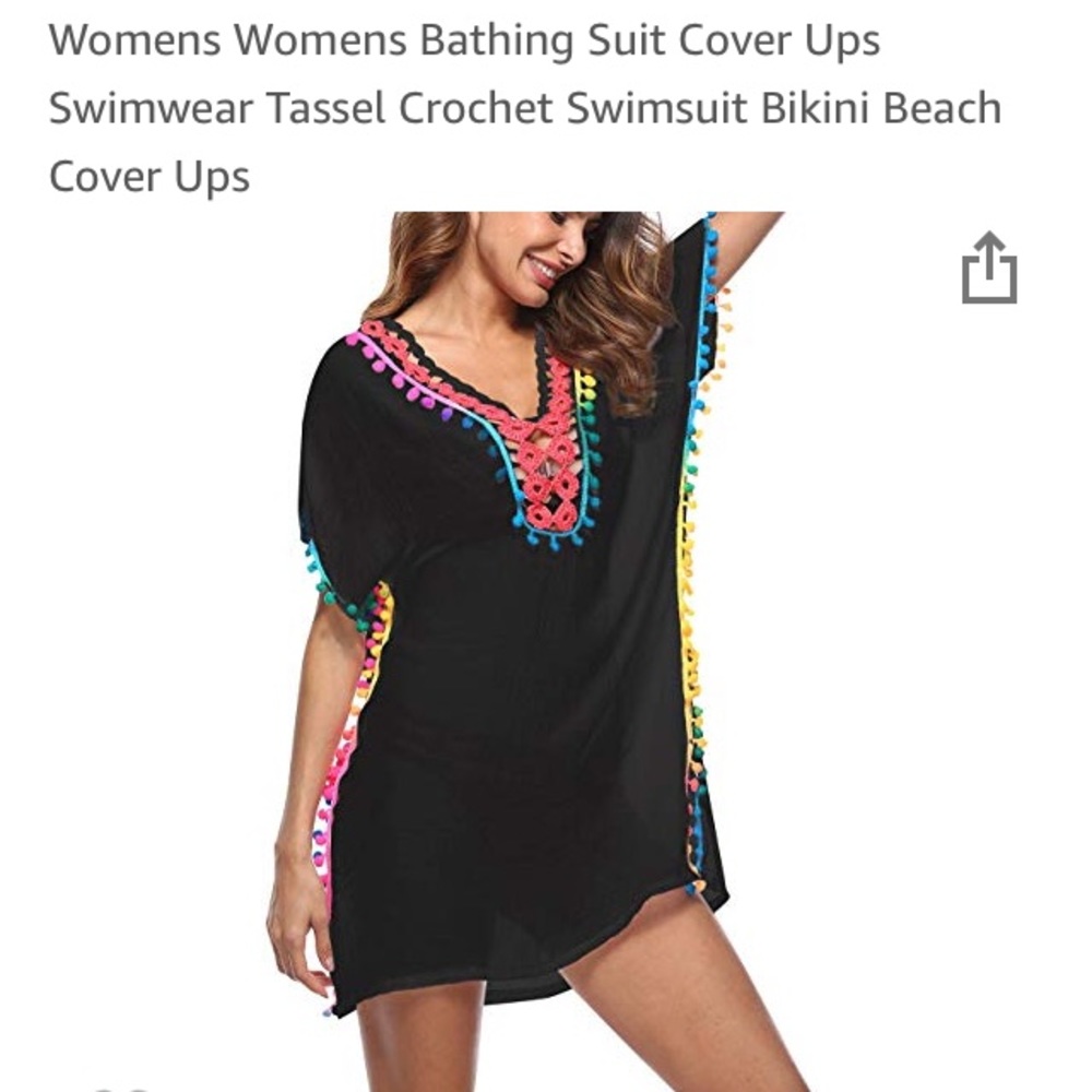Tassle Crochet Swim Cover Up